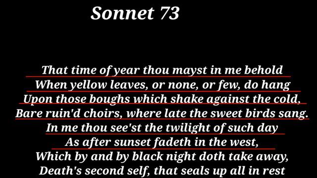sonnet 73| That time of year thou mayst in me behold by William Shakespeare in hindi/urdu summary смотреть онлайн