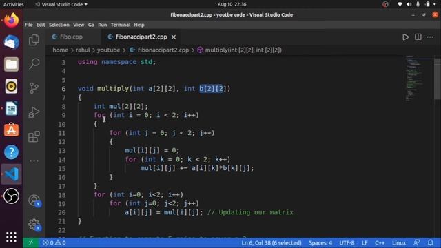 Fibonacci sequence part -2 ||matrix multiplication||time complexity O(log n)|| Must watch смотреть онлайн