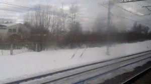 Вид из окна поезда по маршруту Москва - Конаково ГРЭС