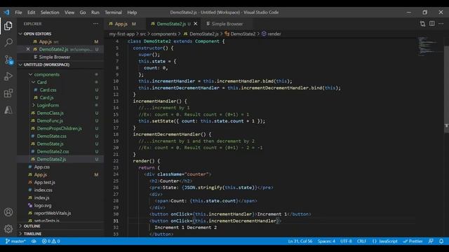 [7] React JS | State | setState with prevState смотреть онлайн