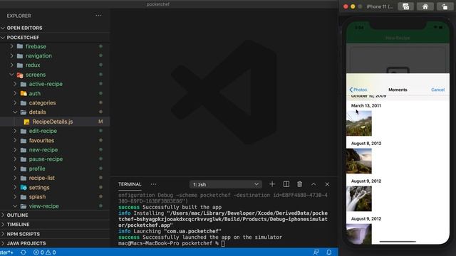 Pocket Chef React native application смотреть онлайн
