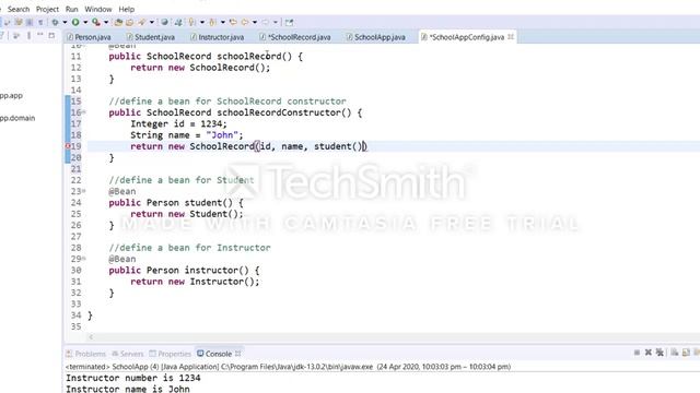 Spring Java Code Container Configuration Part 2 Constructor Injection смотреть онлайн