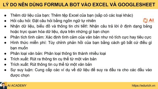 Nâng cao chất lượng làm việc với AI Formula Bot trên Excel và GoogleSheet phần 1 | AI Academy смотреть онлайн