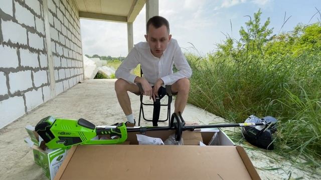 Тест аккумуляторного триммера Greenworks GD40BC смотреть онлайн