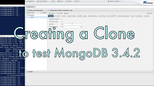 NetApp SnapCreator & MongoDB Integration for Data Protection - FlexClones смотреть онлайн