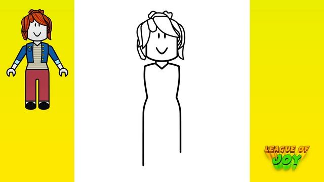 How to DRAW BACON GIRL - ROBLOX DRAWING смотреть онлайн