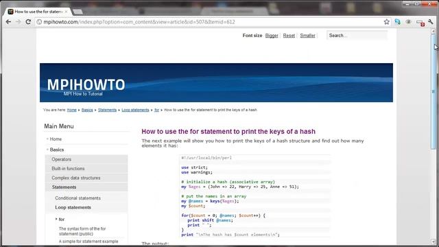 Perl Tutorial - How to use the for statement to print the keys of a hash смотреть онлайн