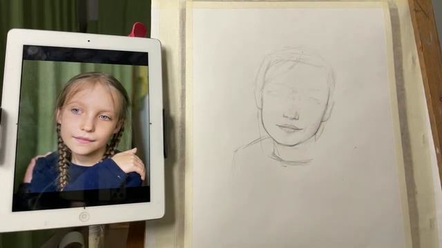 Рисунок головы. смотреть онлайн