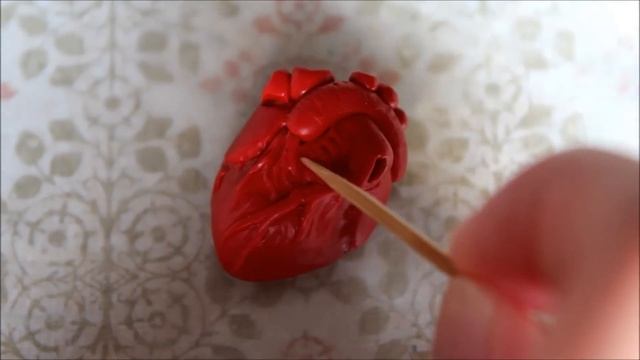 DIY Anatomical Human Heart Polymer Clay Magnet Tutorial