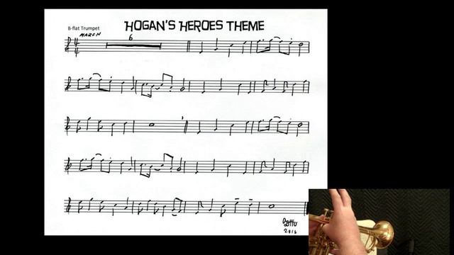 Hogan's Heroes Theme on Trumpet (with notes) смотреть онлайн