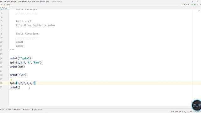 Tuple Datatype and Functions using Python in Tamil смотреть онлайн