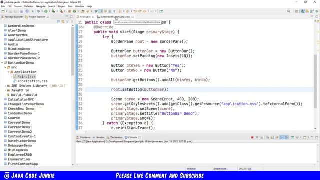 ButtonBar | JavaFX GUI Tutorial for Beginners смотреть онлайн