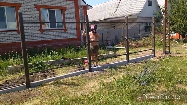 Забор из профлиста. смотреть онлайн