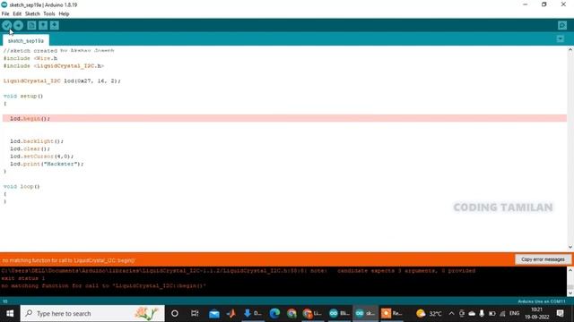 LiquidCrystal_I2C.h No such file or Directory Error | No matching function I2c LCD - Error Fixed смотреть онлайн