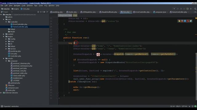Создание CMS на php - 9 урок (Router, Controller ч. 5) смотреть онлайн