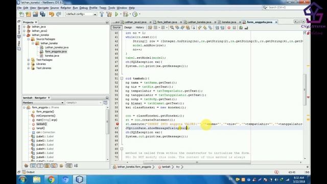 Tutorial Insert Atau Tambah Data Ke Database Mysql di Java смотреть онлайн