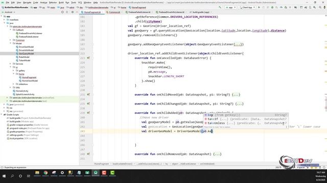 Kotlin Android Tutorial - New Uber Clone #17 Rider App Load Available Drivers смотреть онлайн