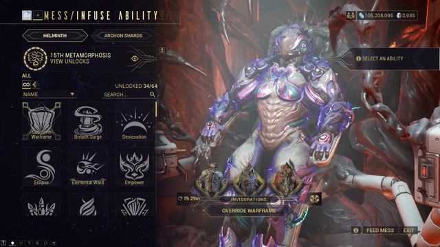 เปลี่ยนสกิลตัวละครด้วยระบบ Helminth - Warframe смотреть онлайн