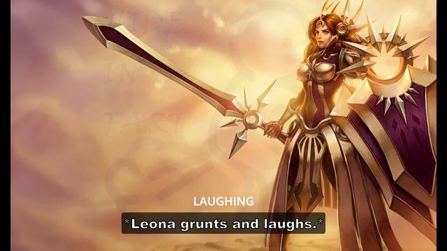 Leona Voice Lines English Subtitled - League of Legends смотреть онлайн