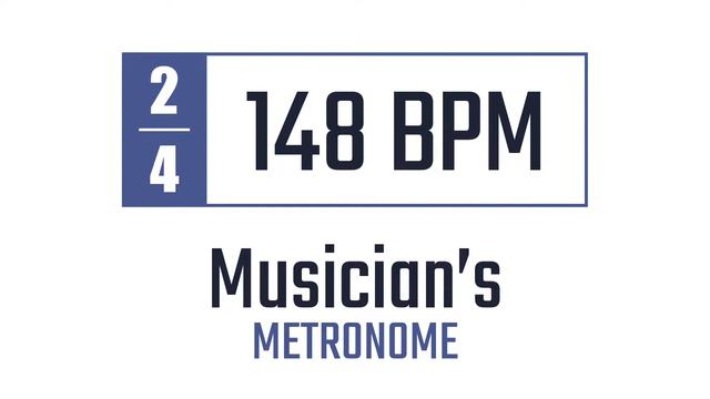 148 BPM - 2/4 - Metronome смотреть онлайн