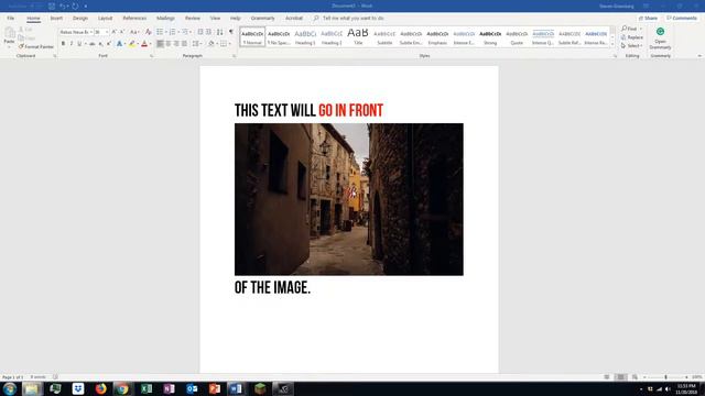 How To Add A Picture Behind Your Text In Microsoft Word 2016 смотреть онлайн
