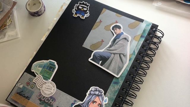 ✨decorating my sketchbook cover (asmr sounds ✂️?) смотреть онлайн