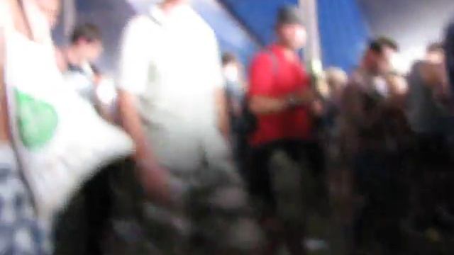 Walking Through The Crowd At John Peel Stage At Glastonbury Music Festival 2010