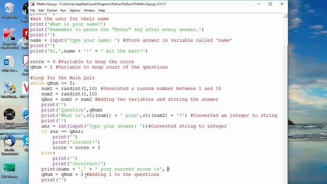 06 Python: Maths Quiz - Checking Answers and Completing Quiz - Edujo смотреть онлайн
