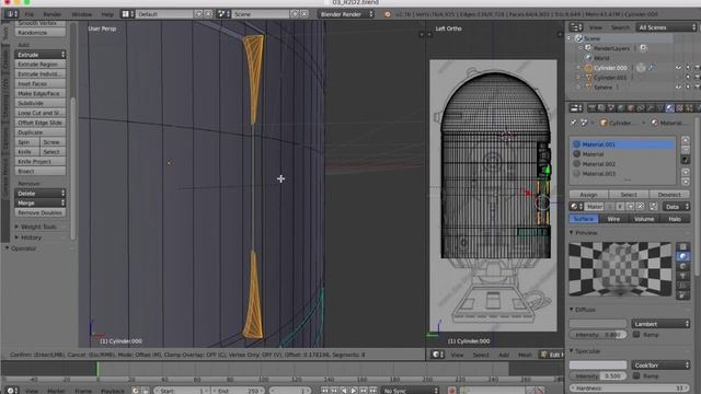 R2-D2 Blender Tutorial - Finishing Panel Lines (Part 4) смотреть онлайн