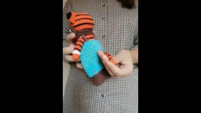 Тигренок вязаный, амигуруми тигр, handmade tiger смотреть онлайн