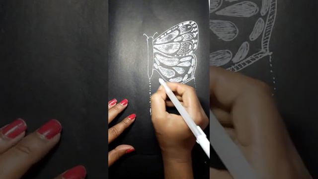 Black paper Art 🎨#drawing_tutorial #easy_drawing #acrylic #sketch #Art video 💥 смотреть онлайн