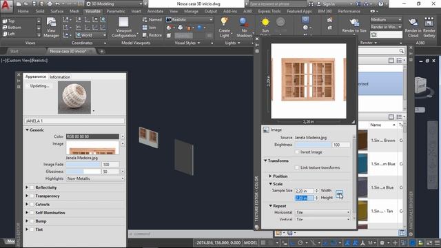 AutoCAD 2017 - Módulo 3D - 03/03- Textura Reinderização e criando materiais genericos смотреть онлайн