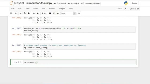 Sorting arrays with NumPy - 19 смотреть онлайн
