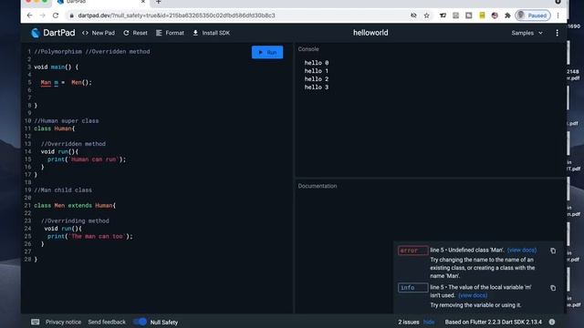 DART METHOD OVERRIDING - POLYMORPHISM - Dart Flutter Programming Tutorial смотреть онлайн