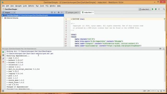 Web Components with Dart Tutorial - Webstorm demo смотреть онлайн