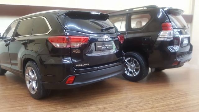 Toyota HighLander vs Landcruiser Prado  1:18 Mini Auto concept