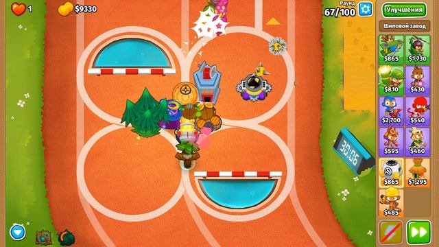 Прохождение Bloons TD 6! Четыре круга: Сложный, Чемпанзе (Chimps)! Блунс ТД 6 (БТД, BTD)!