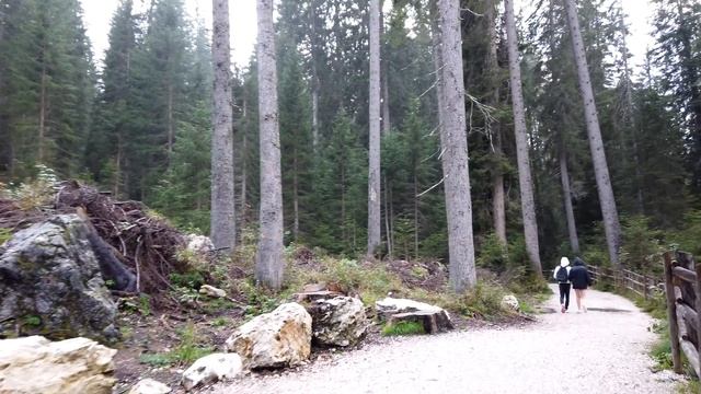 Lake Carezza - Lago di Carezza - Dolomites - 4K Nature Walk | ?? | ITALY смотреть онлайн