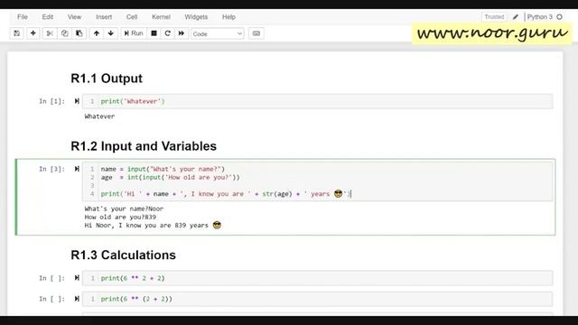 [Python 008] Review (1) - Basics (Input, Output, Calculation & Variables) | مراجعة أساسيّات بايثون смотреть онлайн