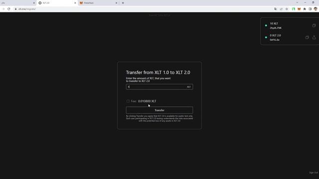 Как перевести токены XLT из сети XLT 1.0 в сеть XLT 2.0 смотреть онлайн
