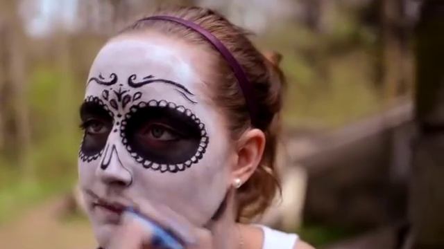 Make-up tutorial Santa Muerte Sugar skull смотреть онлайн