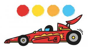 Как нарисовать ГОНОЧНУЮ МАШИНУ / Раскраска ГОНОЧНЫЙ БОЛИД / How to draw a RACING CAR