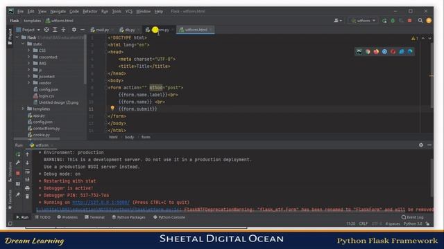 WT form in Flask [hindi] | flask Tutorial #19 #coder #codewithsheetal смотреть онлайн