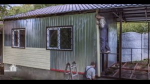 Строительство метало-каркасного дома. Очень быстро!