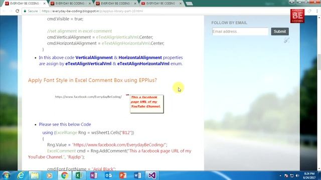 How to Apply Text Alignment & Font Style in Excel Comment using EPPlus Library C# [Hindi] PART-10(B смотреть онлайн