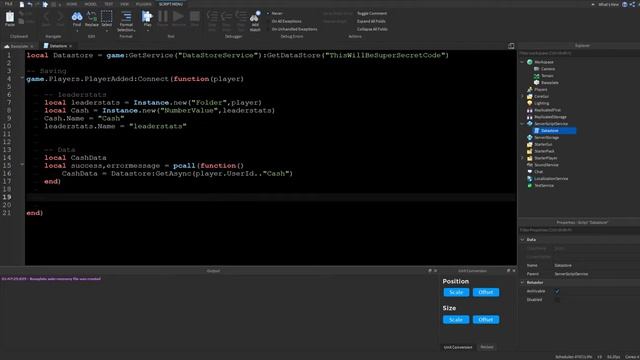Roblox Scripting Tutorial #4 - Datastores / Saving a players Data смотреть онлайн
