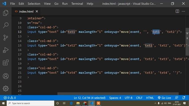 Auto Focus Input Field In Javascript || OTP Verification Form Validation In Javascript || Javascrip смотреть онлайн