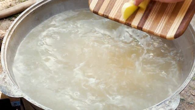FISH SOUP From A Huge Fish Head. Cooking Tasty Sturgeon Ukha Soup Recipe