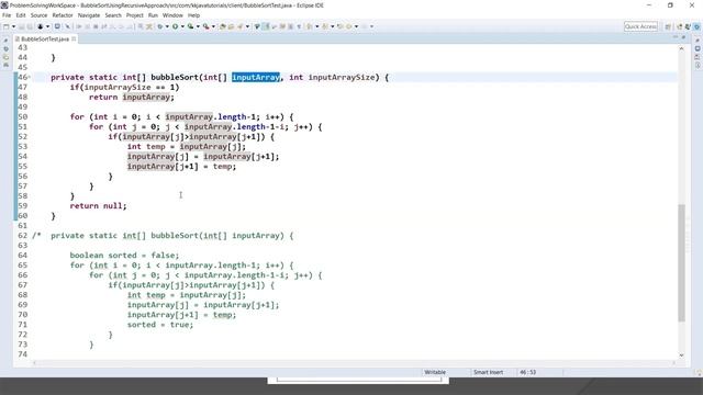 Java program for Bubble Sort using Recursive Approach || Bubble sort using Recursion in java смотреть онлайн