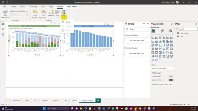 #23 Align and group visualizations | Power BI смотреть онлайн